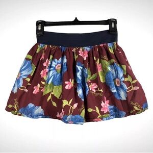Hollister Juniors Stretch Floral Skirt Elastic Waist Size XS Lined!